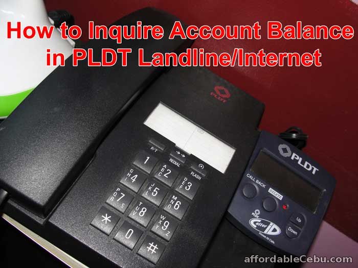 Inquire account balance of PLDT Bill