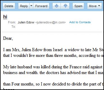 Julien Edow Email Scam