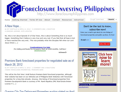 Foreclosurephilippines.com Website