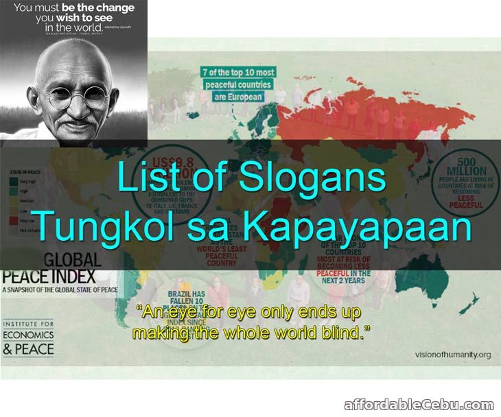 List of Slogans about Kapayapaan (The Best Slogans Made For You