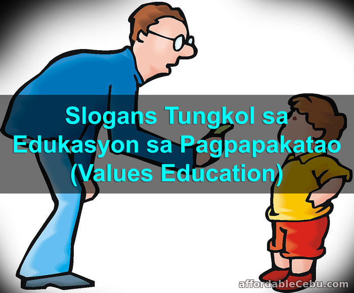 Slogans tungkol sa Edukasyon sa Pagpapakatao