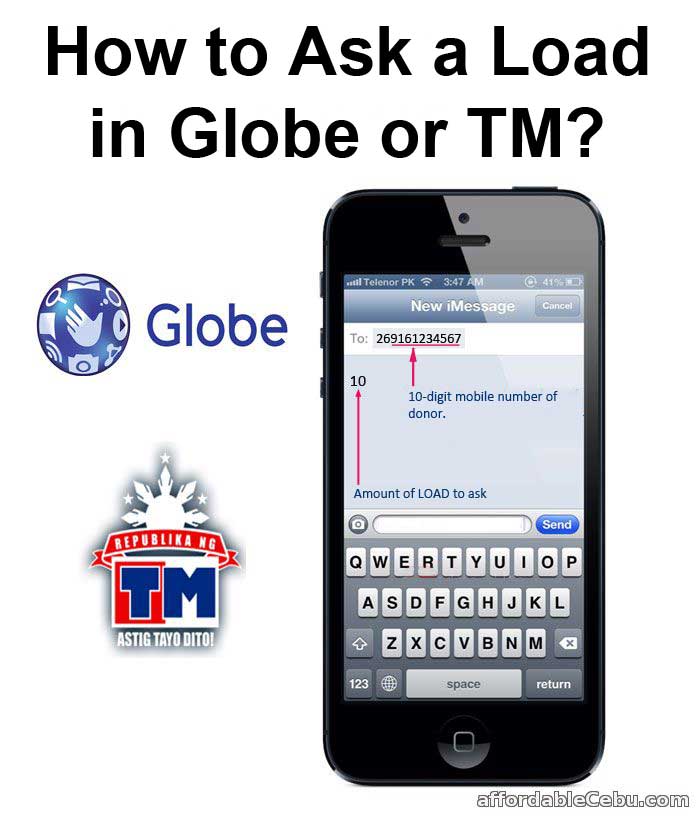 How to Ask Load in Globe or TM?