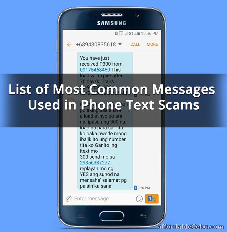 Phone Text Scams