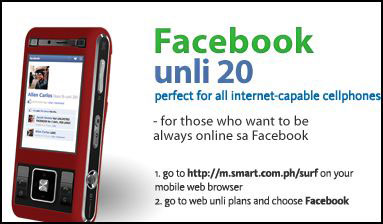 SMART Facebook unlimited internet 20