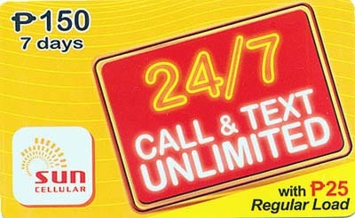 Sun Cellular Call and Text Unlimited 150