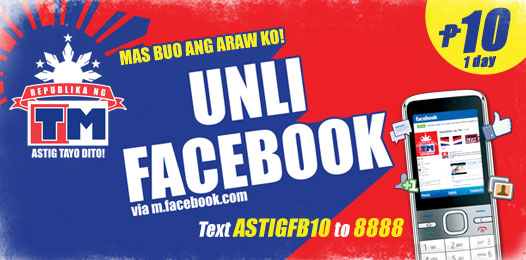 Unlimited Internet in Facebook through TM cellphone