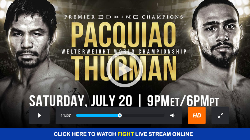 Watch Pacquiao vs Thurman Live Streaming Video Free