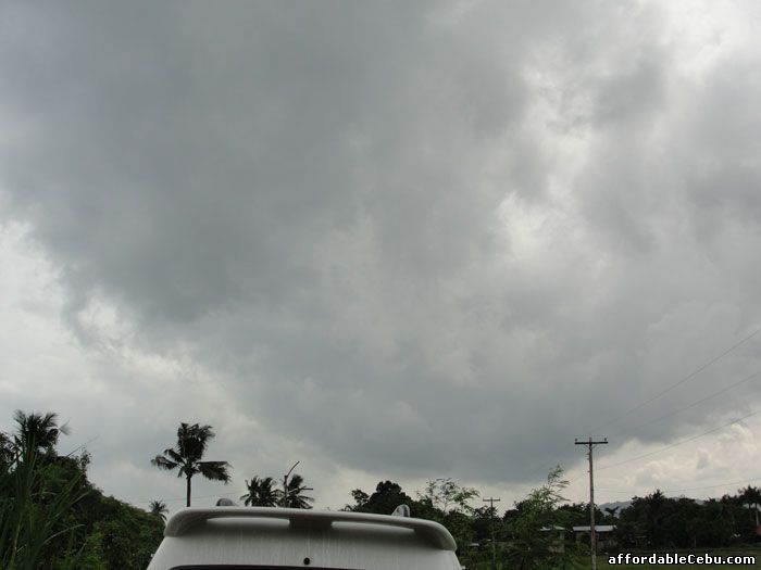 Clouds after tornado took place