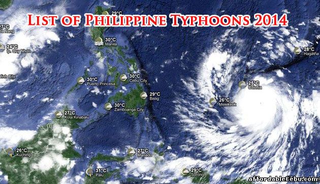 List of Philippine Typhoons 2014