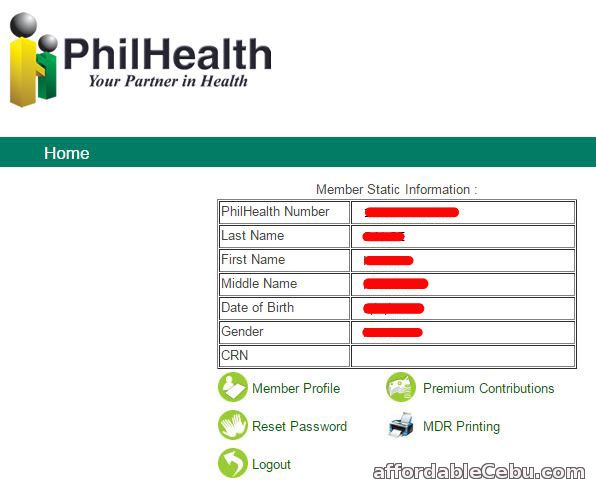 PhilHealth Member Account Information