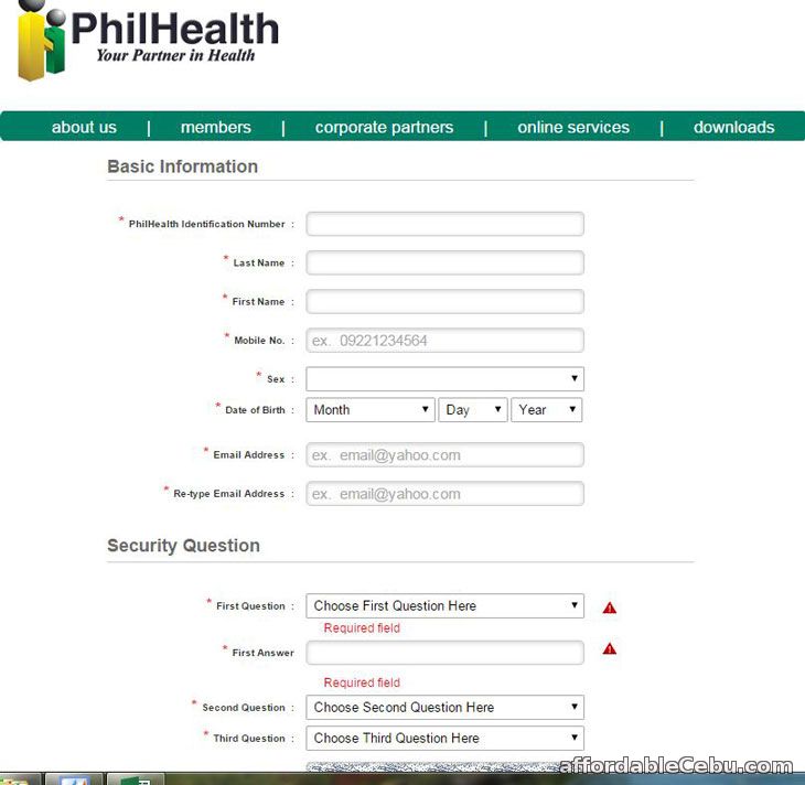 PhilHealth Registration Form Online