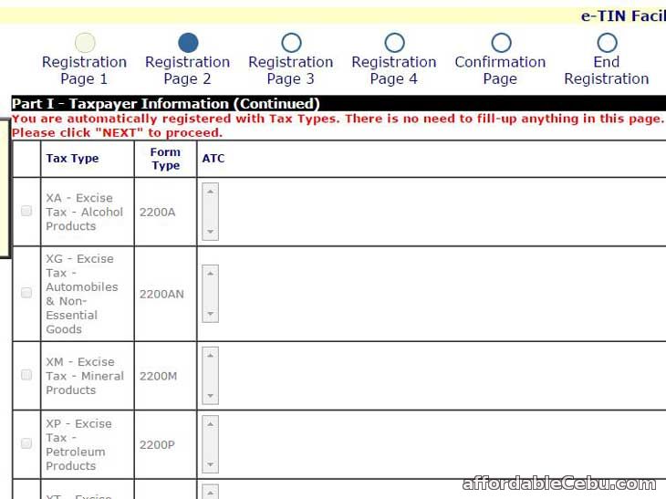 TIN Registration Form 2