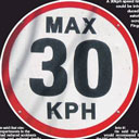 30 kph Speed Limit sign