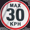 30 kph Speed Limit sign