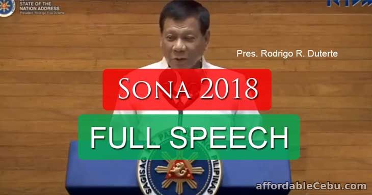 Duterte SONA 2018 Full Speech