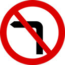 No Left Turn Road Traffic Road Sign