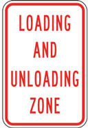 No Loading and Unloading Sign