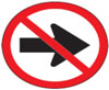 No Right Turn Sign