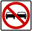 No overtaking traffic sign