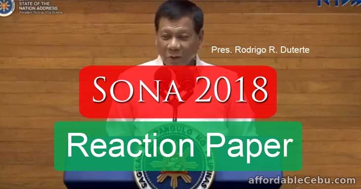 Duterte SONA 2018 Reaction Paper