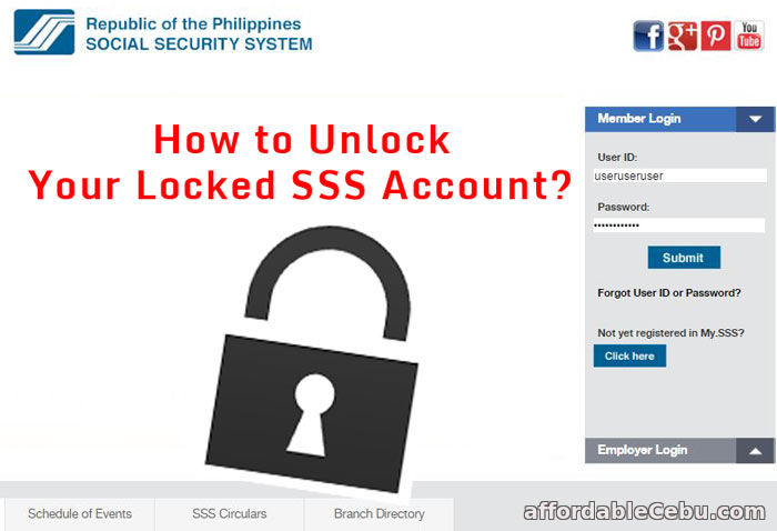 Unlock Locked SSS Account