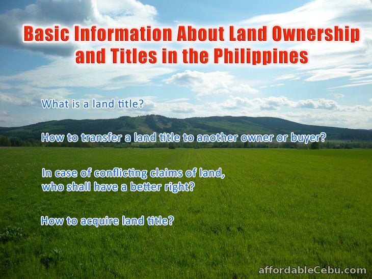 Land Ownership and Titles in Philippines