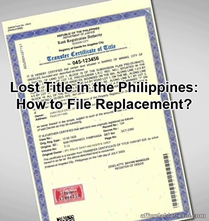 Lost Land Title in Philippines