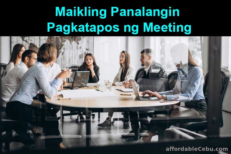 Maikling panalangin pagkatapos ng meeting