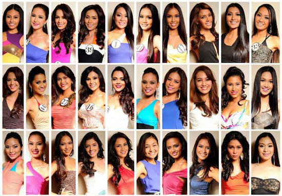 Bb. Pilipinas 2012 Candidates