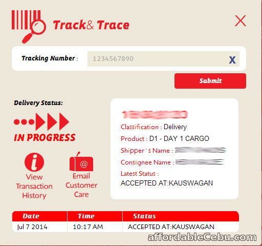 LBC Tracking Package Status