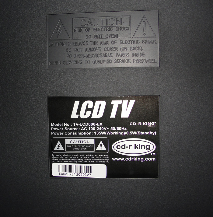 LCD TV Back panel