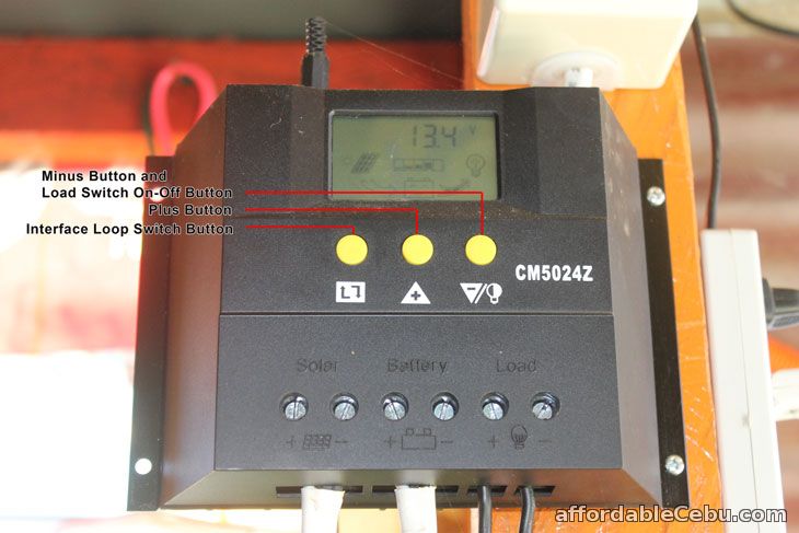 Solar Charger Controller Buttons Functions