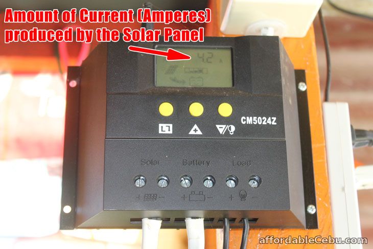 Current Reading of Solar Charger Controller